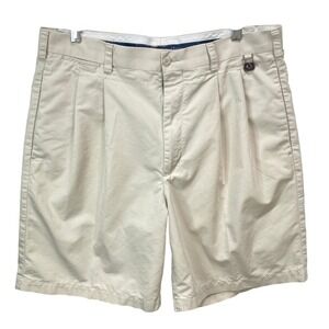PGA Tour Mens Golf Shorts Size 36‎ Beige Pleated Khaki Golfing Casual
